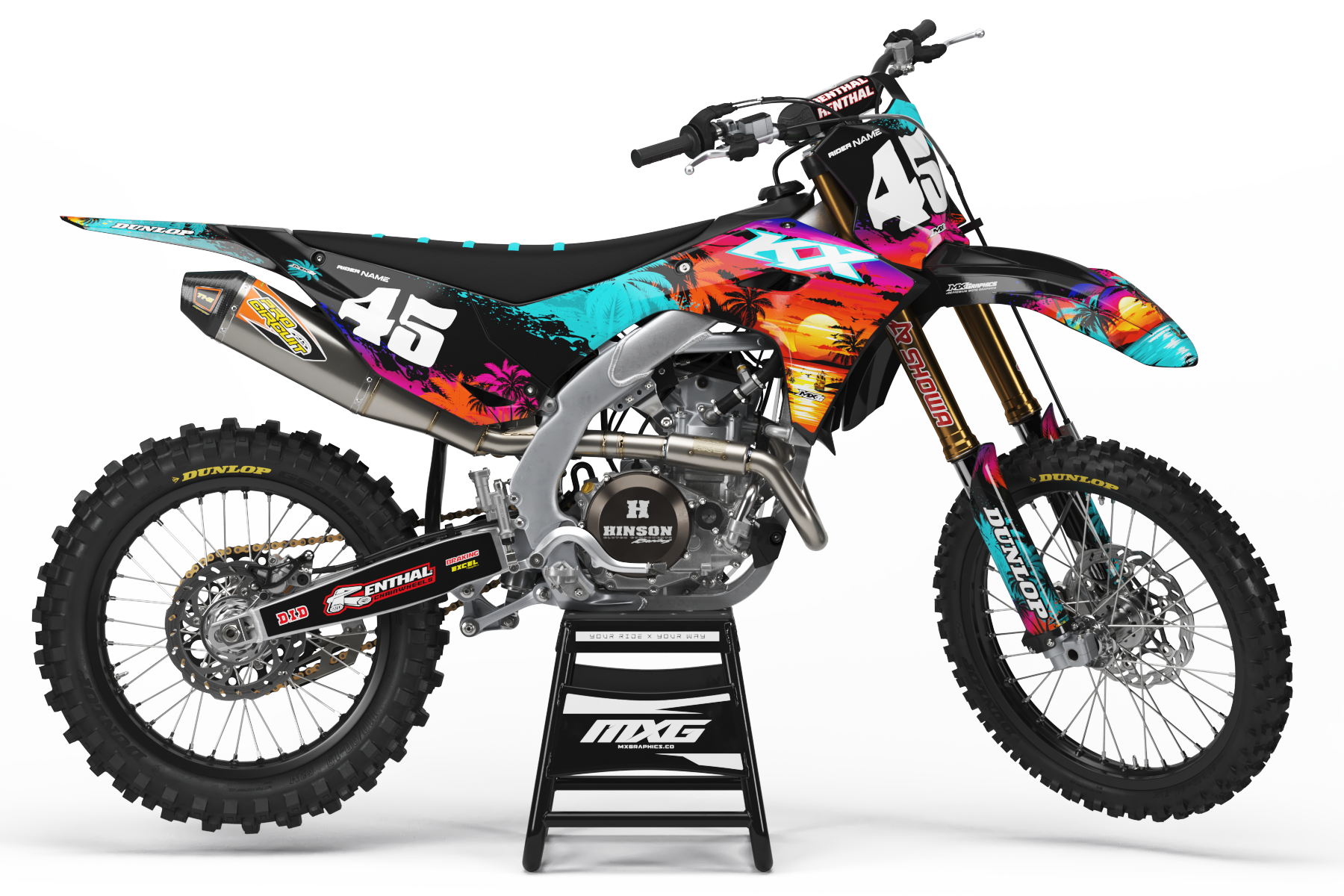 Kawasaki Sunset Graphic Kit – MX Graphics