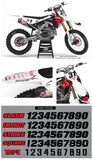 MX15 White Graphic Kit for Honda's