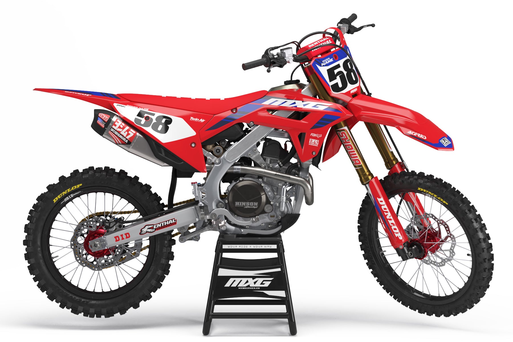 2022 Crf450r Factory Edition Factory Graphic Kit Black For Honda's