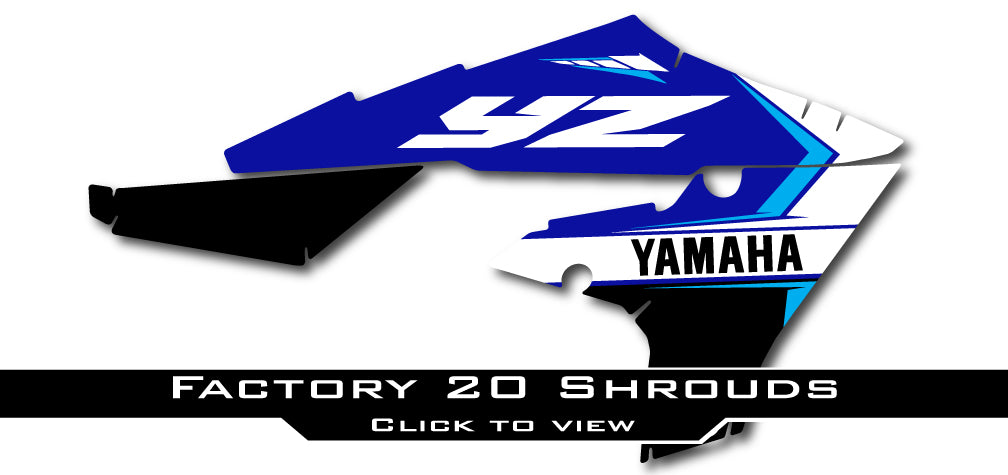 Yamaha Factory Team Shroud Graphics Decal Kit – YZ125 YZ250 (2002-2013) – Gloss Motocross