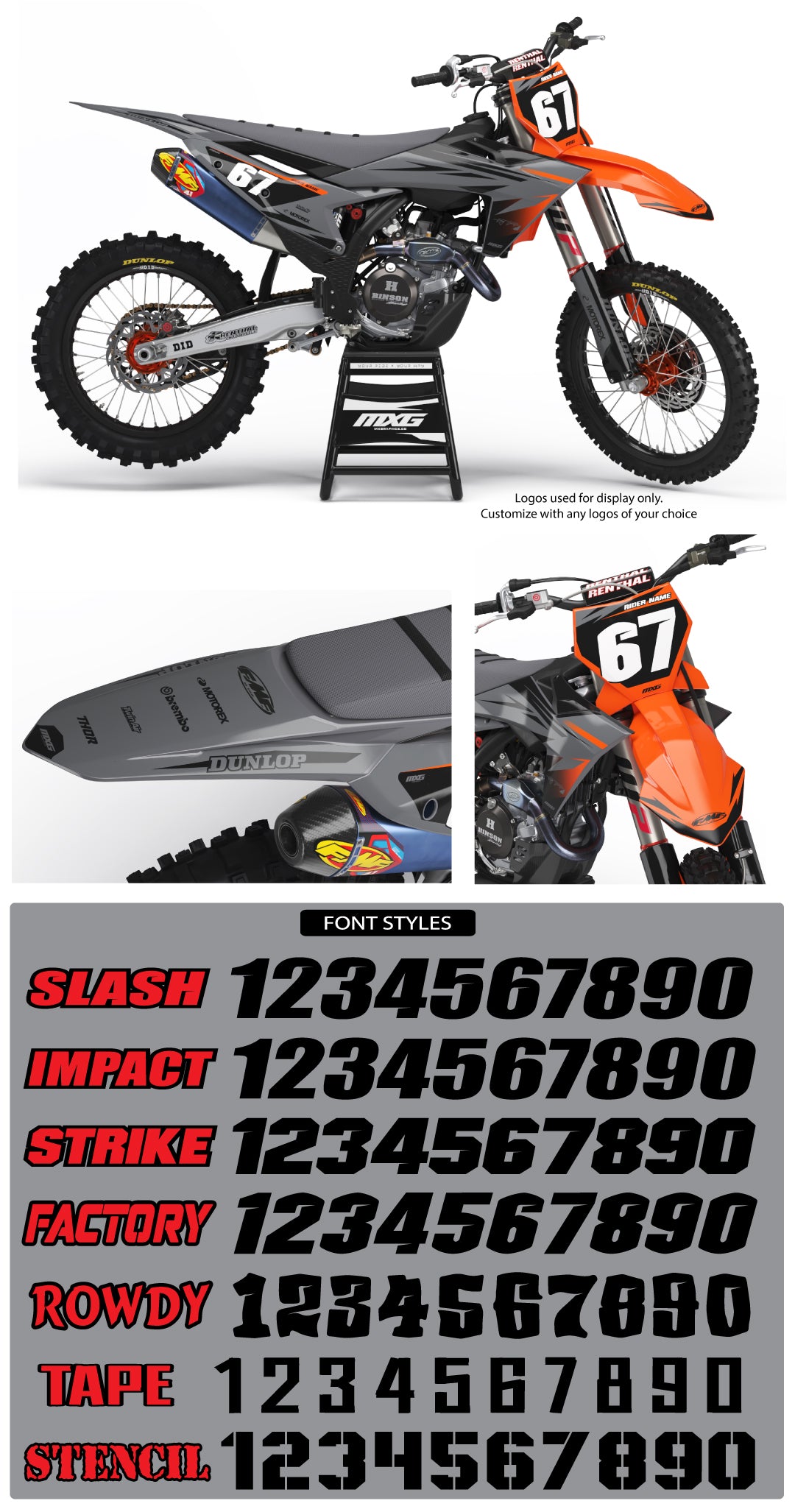 Factory 24 Grey Graphic Kit for KTM