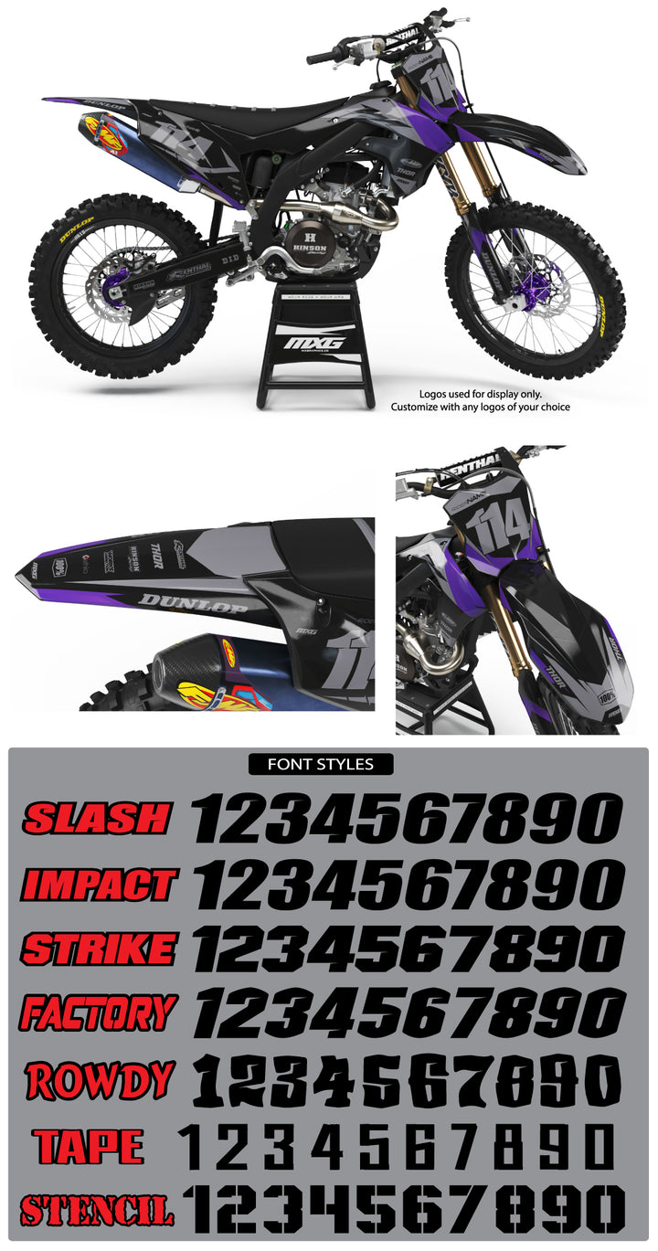 Kawasaki MX24 Grey Graphic Kit