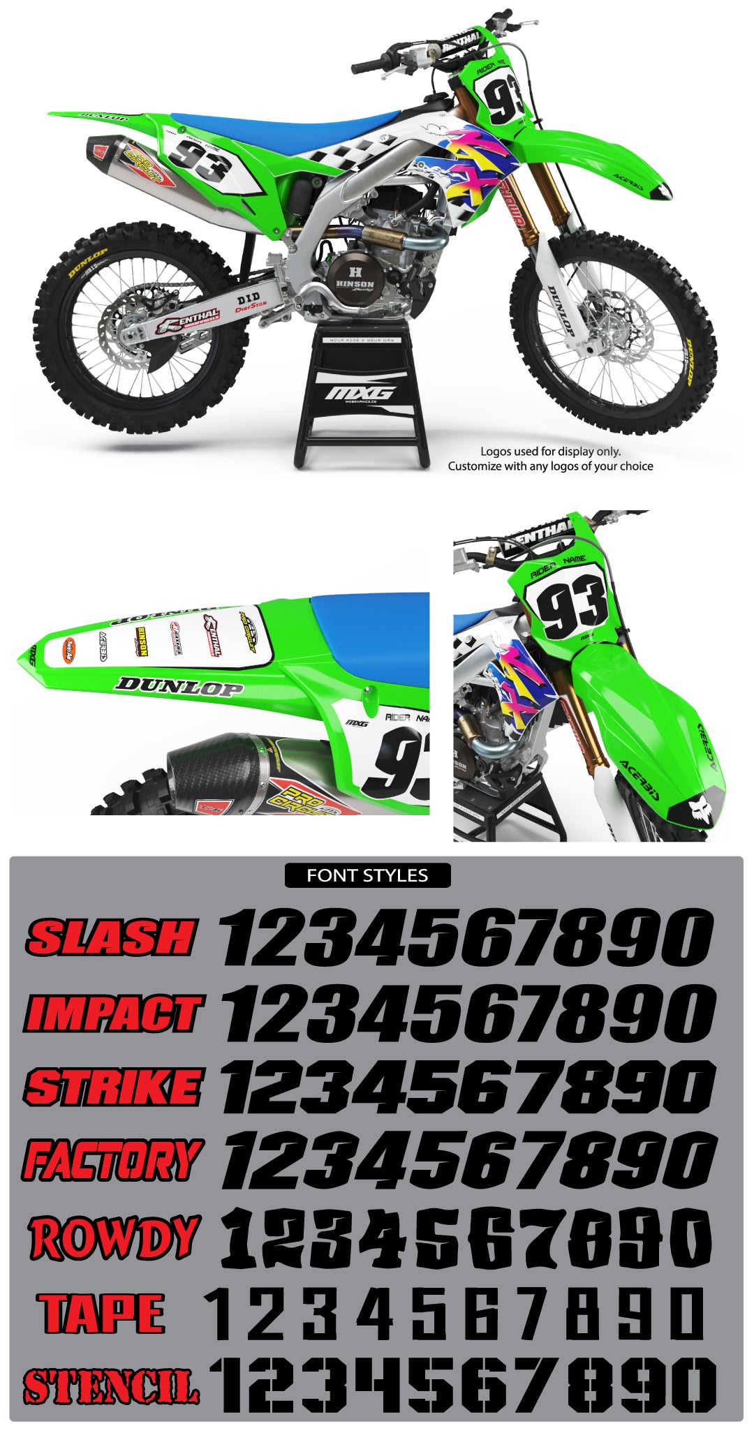 Kawasaki KX125-250 1999-2002 Graphics | CREATORX Graphics - The Kawasaki KX125-250 1999-2002 Graphics | CREATORX Graphics - The