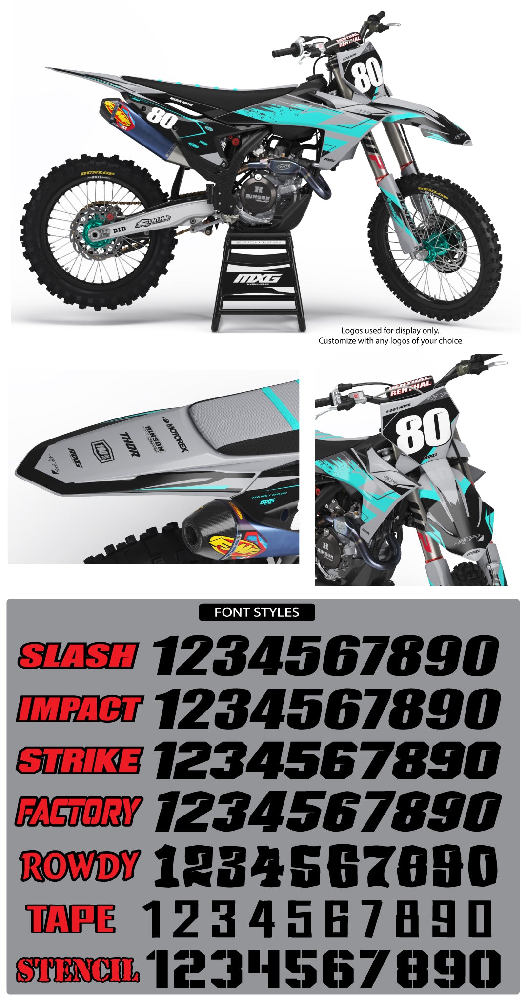 MX19 Grey Graphic Kit