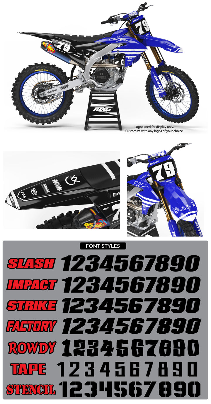 Yamaha MX2 Blue Graphic Kit