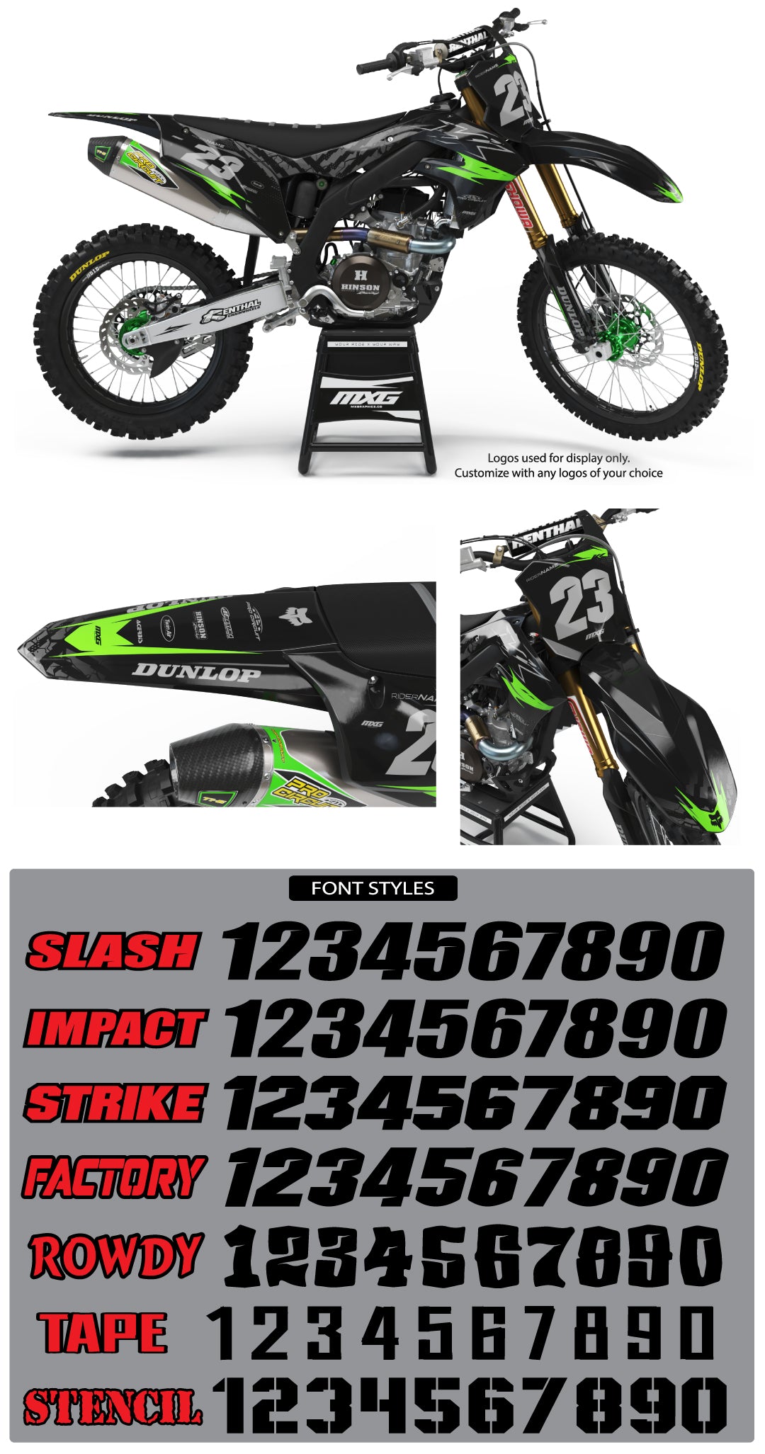 Kawasaki MX33 Graphic Kit