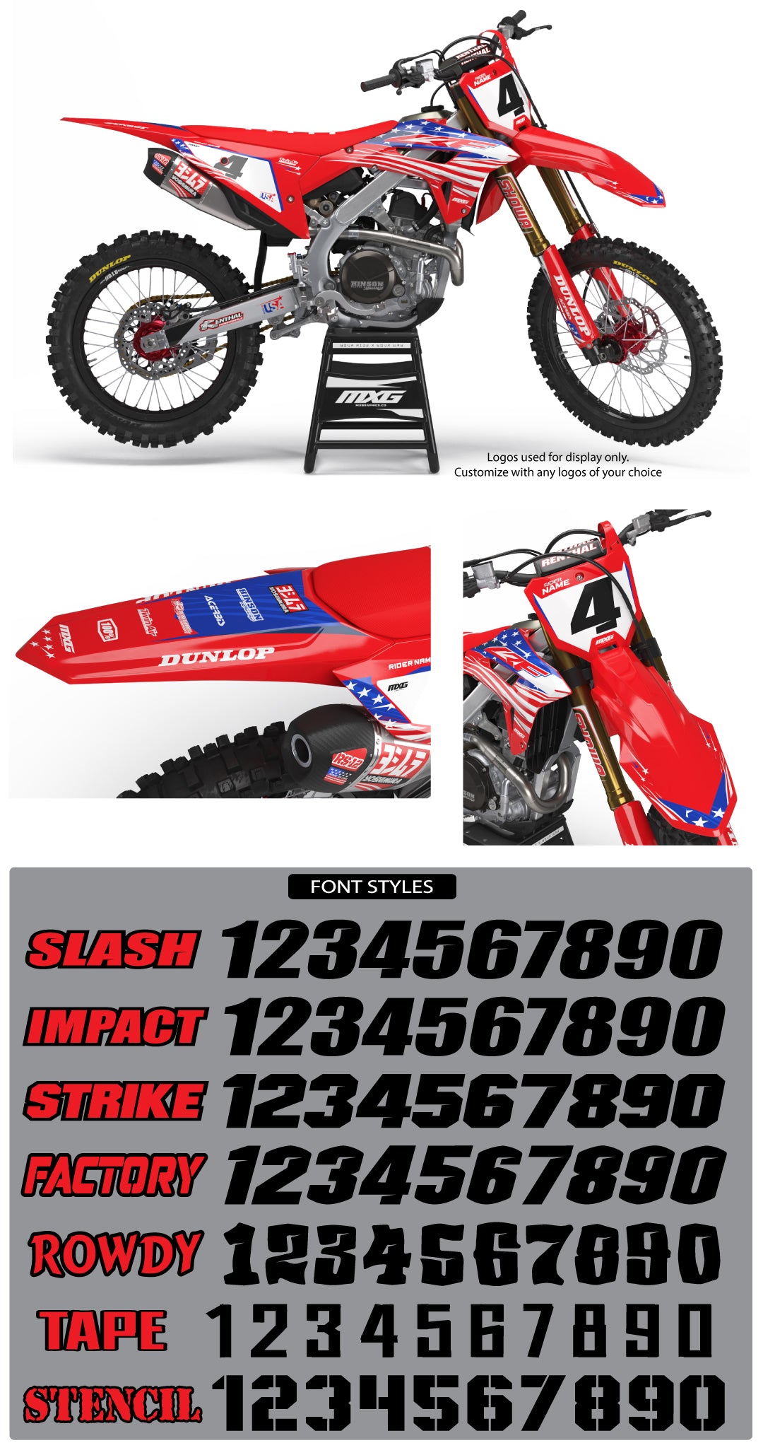 Patriot Graphic Kit for Honda's
