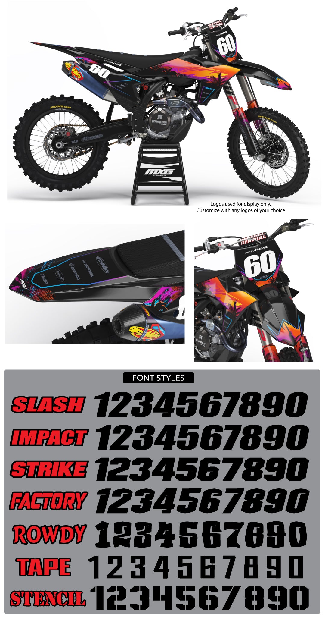 Tropical Nights Graphic Kit for KTM