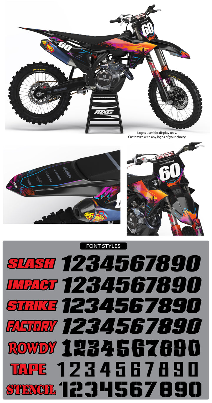 Tropical Nights Graphic Kit for KTM