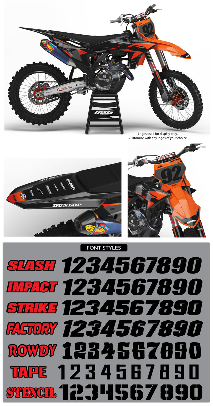 Factory 25 Black Graphic Kit for KTM
