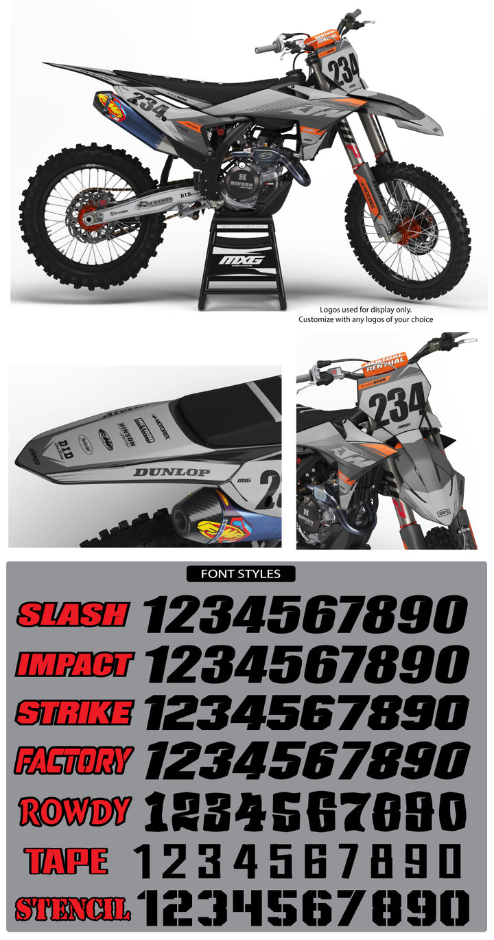 MX37 Grey Graphic Kit for KTM