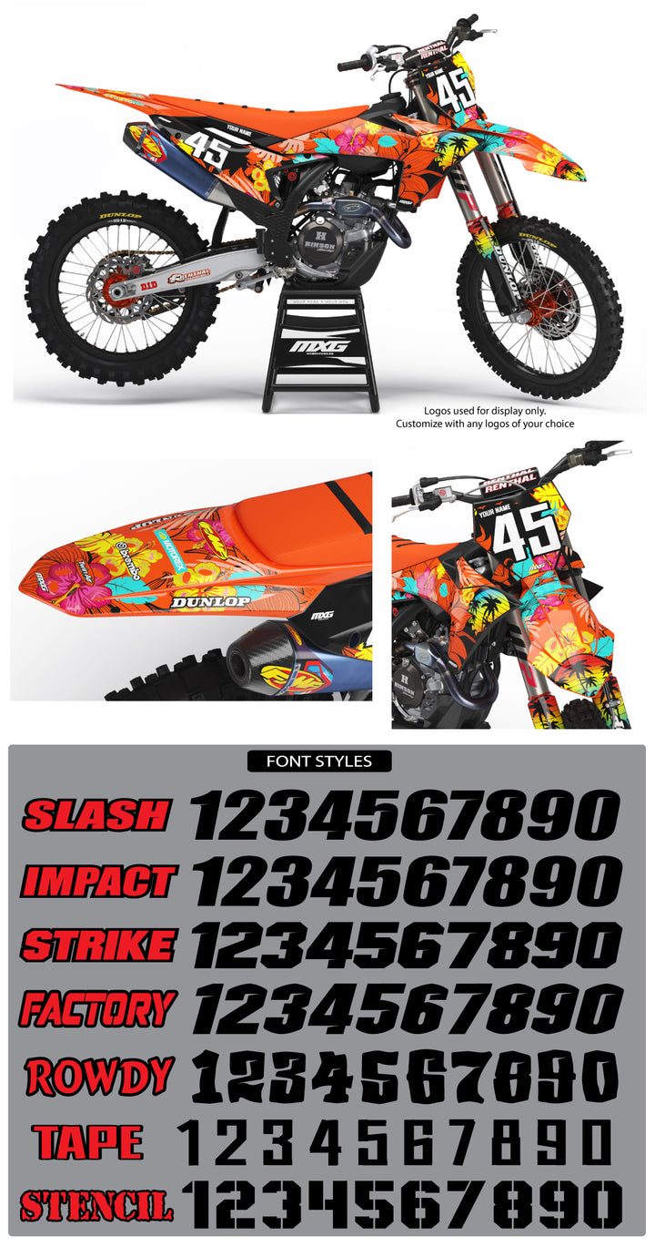 Tropical Orange Graphic Kit for KTM