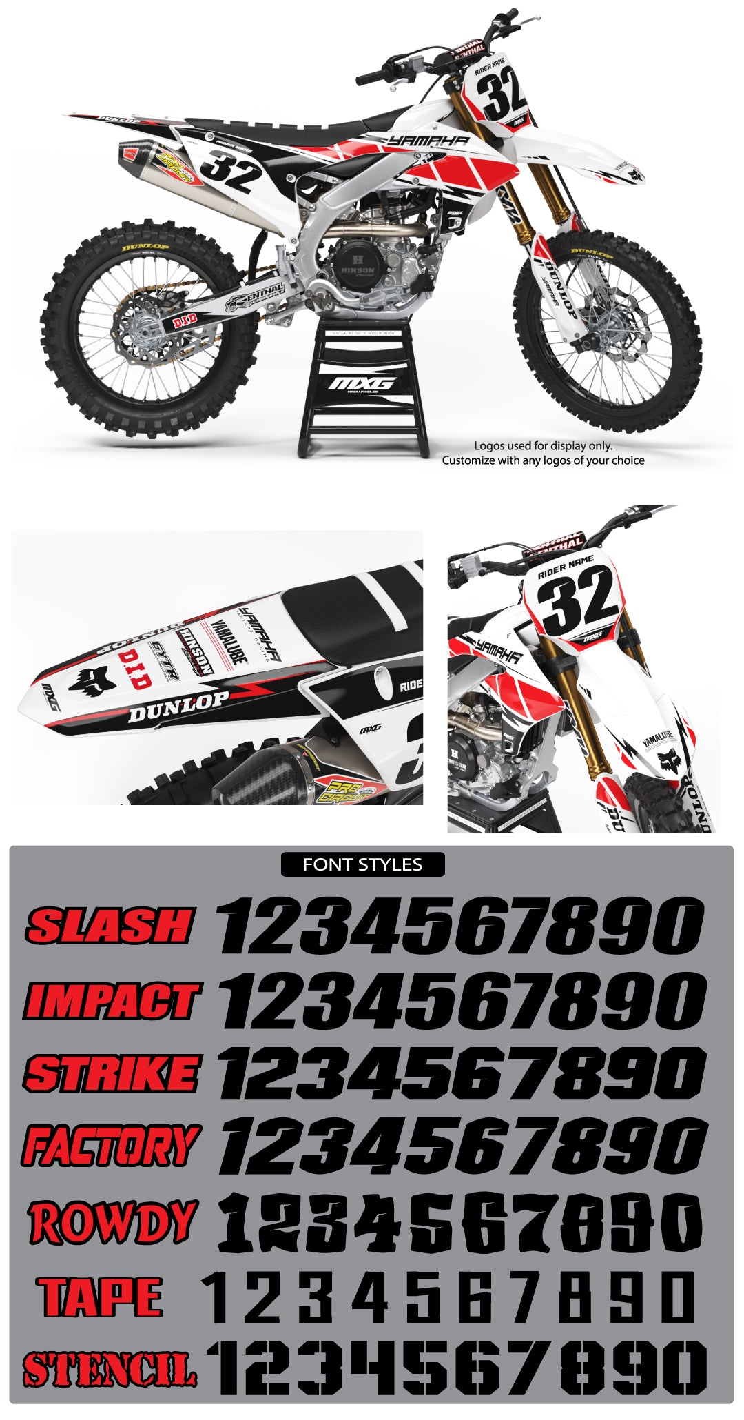 Yamaha Hurricane White Graphic Kit