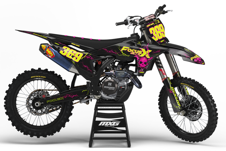 Moto lightning Flo/pink Graphic Kit for KTM