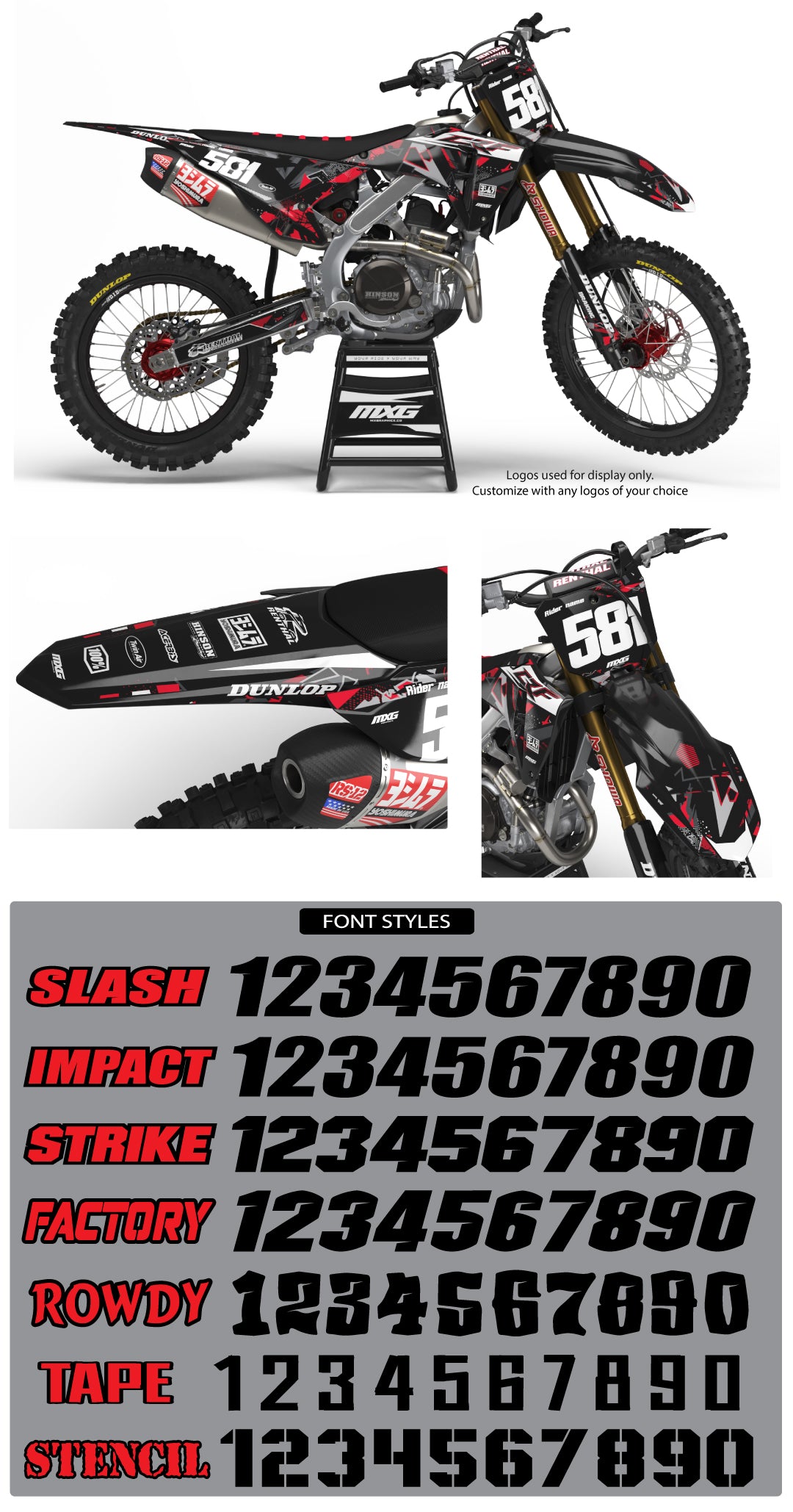 Frenzy Graphic Kit for Honda's