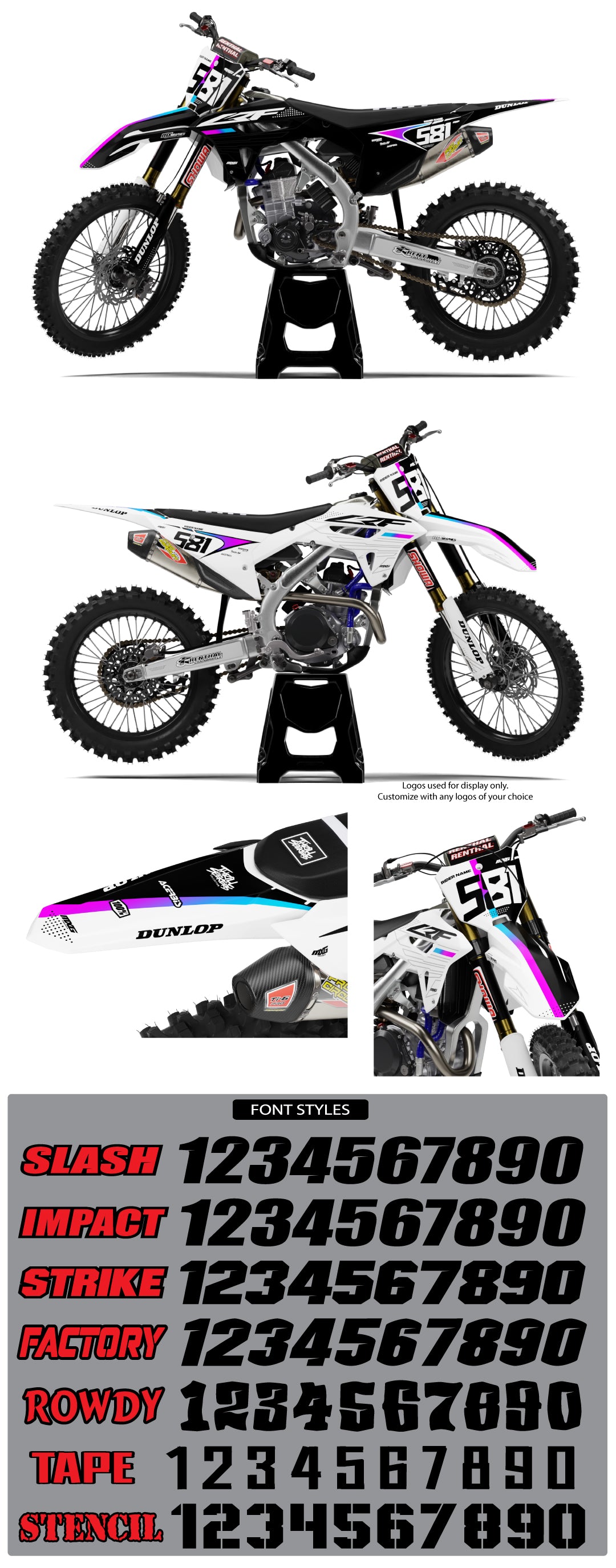 Split Graphic Kit for Honda's