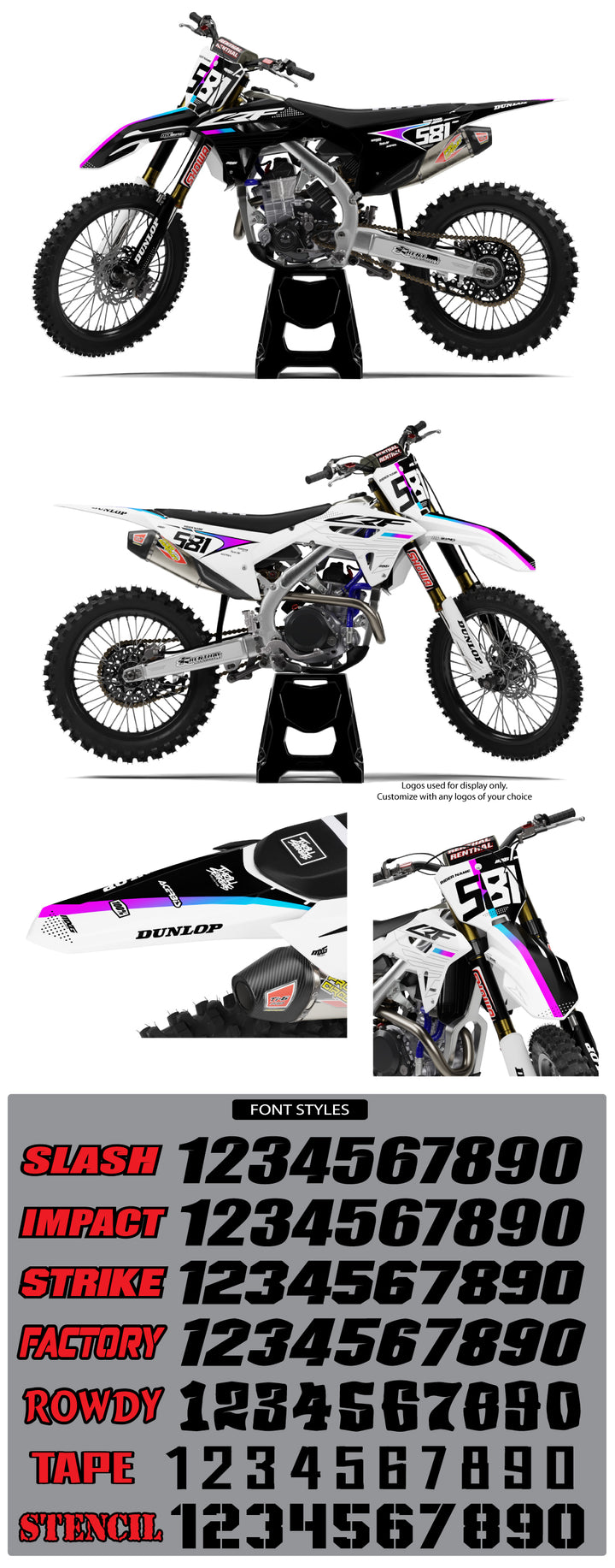 Split Graphic Kit for Honda's