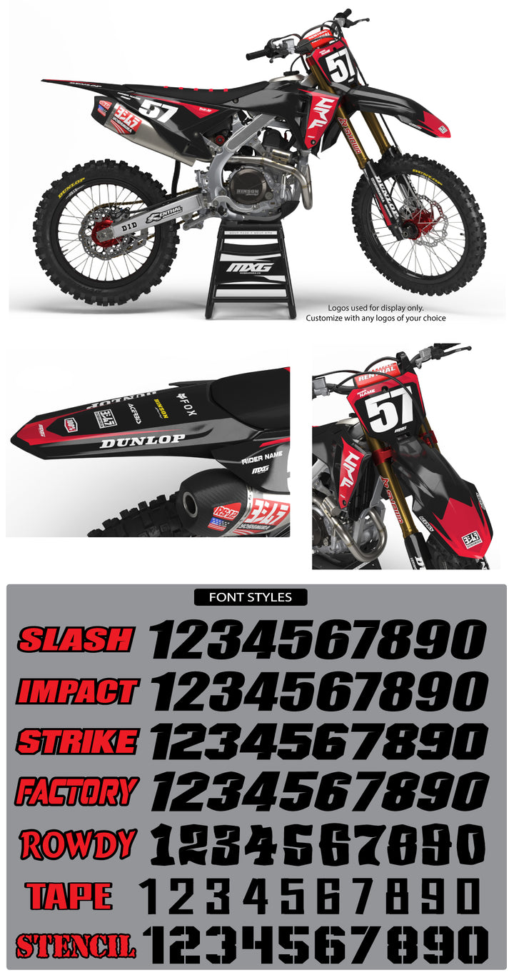 Works Black Graphic Kit for Honda's