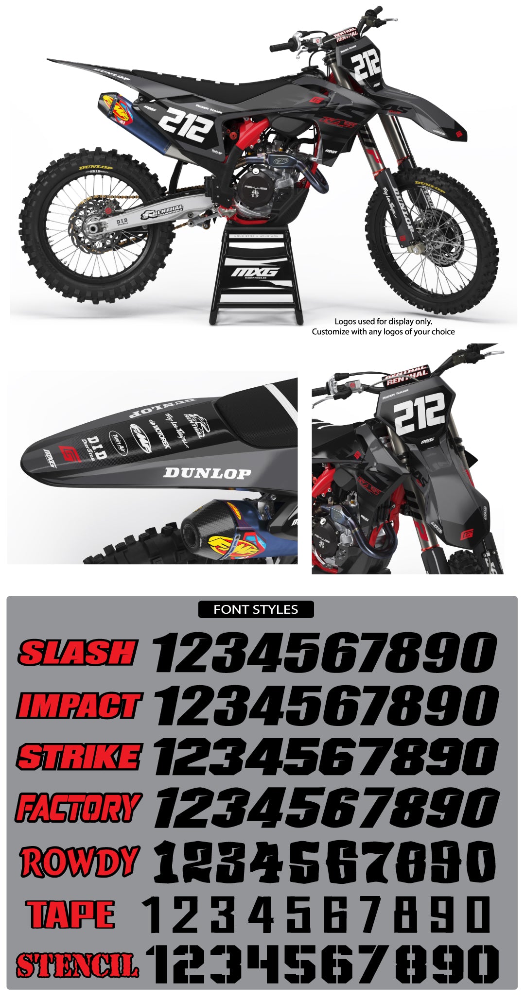 Gas Gas Factory 26 Grey Graphic Kit
