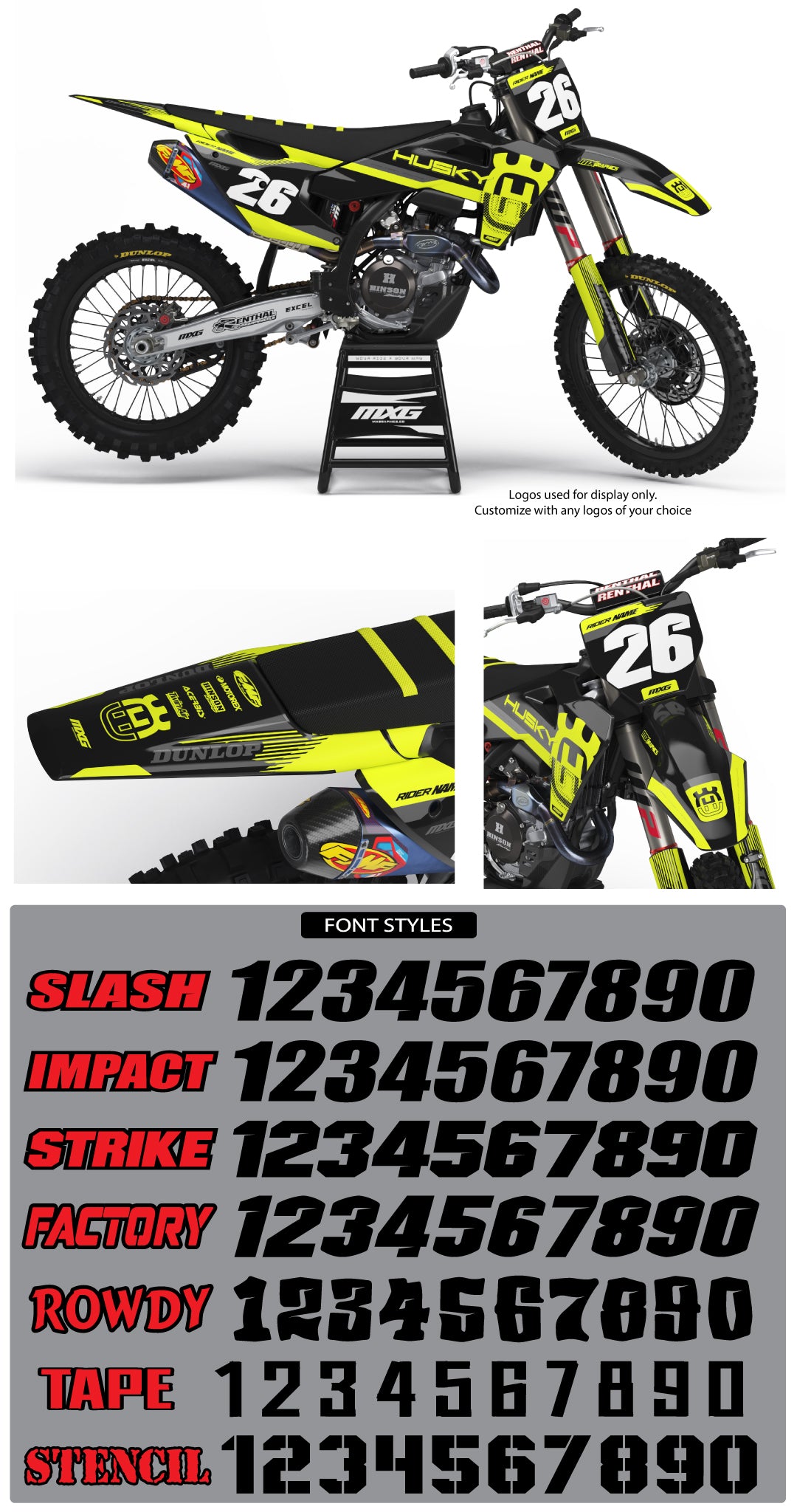 Husqvarna Racer Hyper Neon Graphic Kit