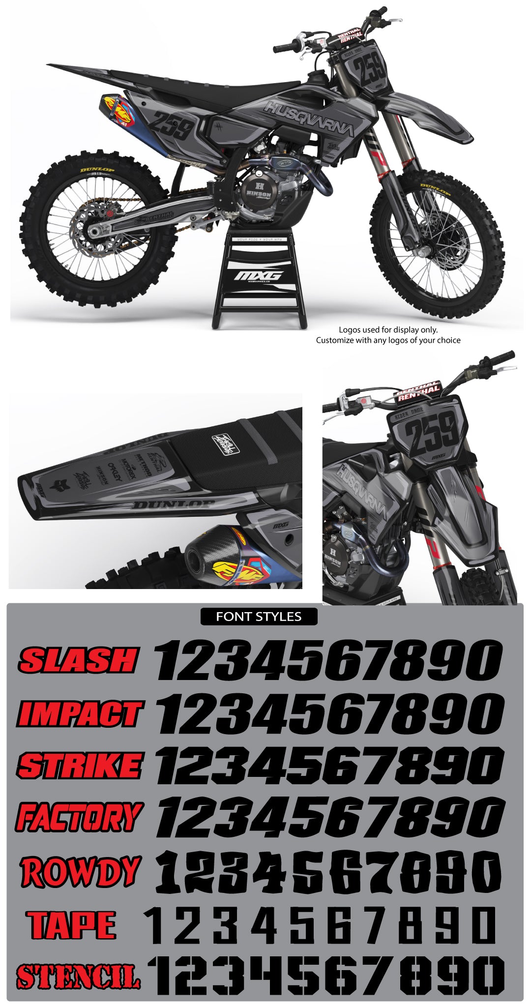 Husqvarna Scribble Grey Graphic Kit