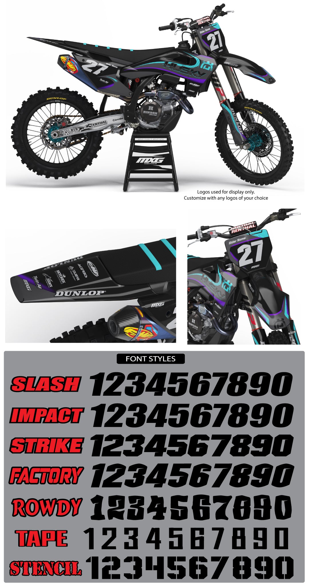 Husqvarna Warped Grey Graphic Kit