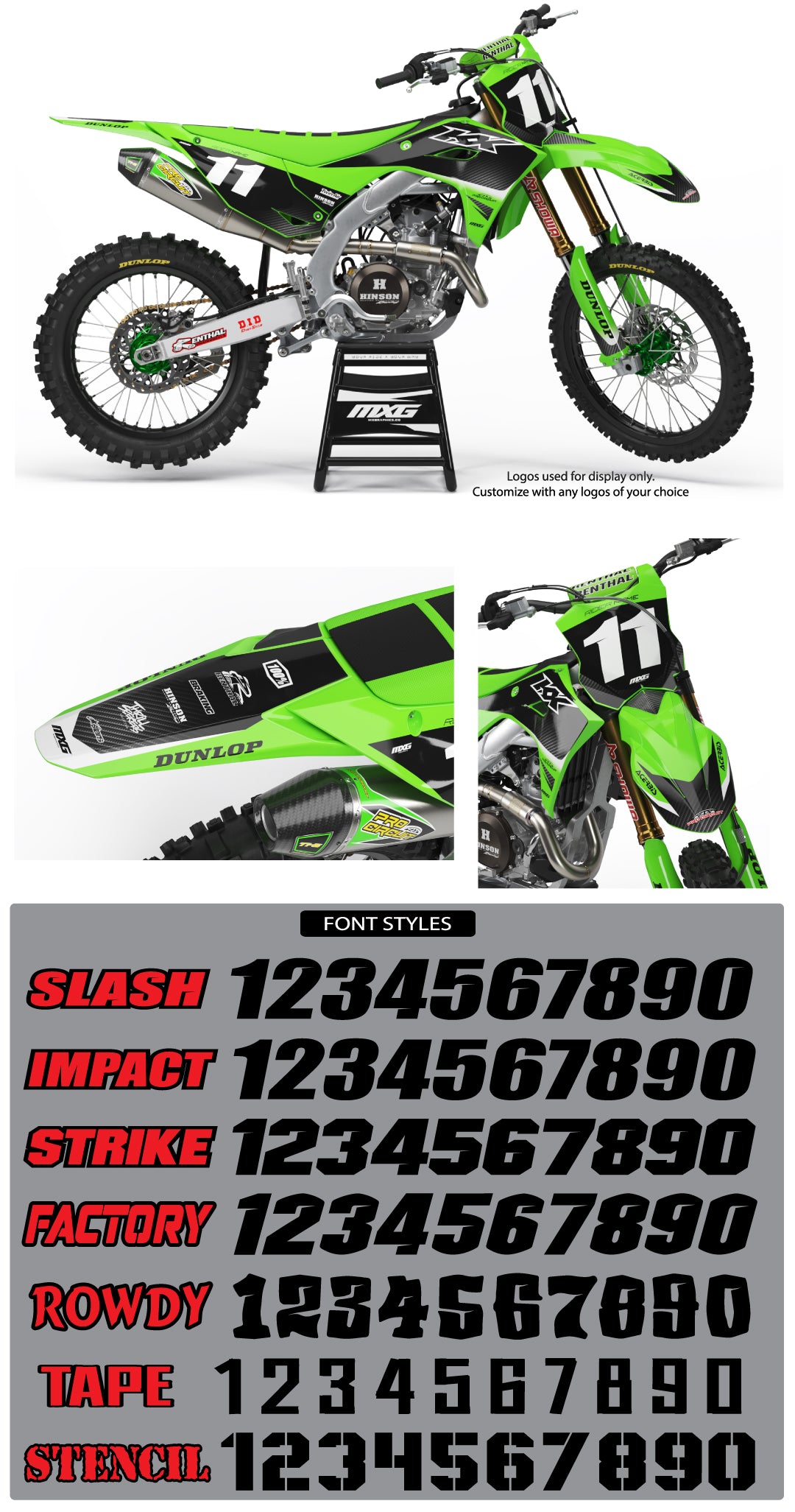 Kawasaki Carbon Graphic Kit