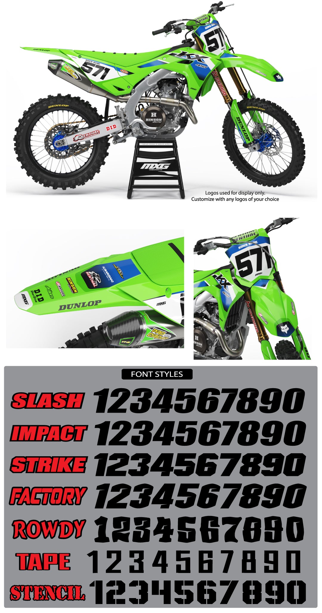 Kawasaki Factory 26 Graphic Kit