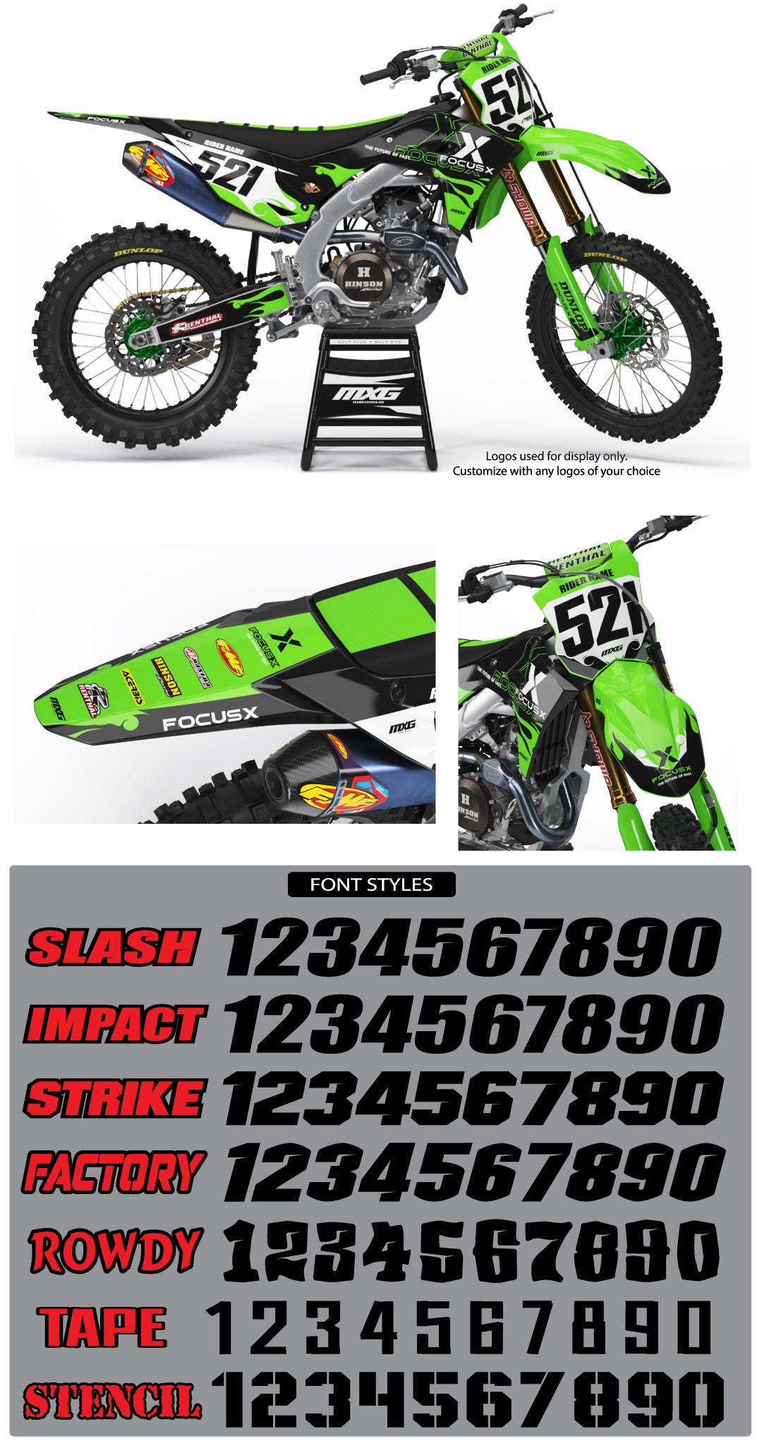 Kawasaki Focus X Factory Graphic Kit
