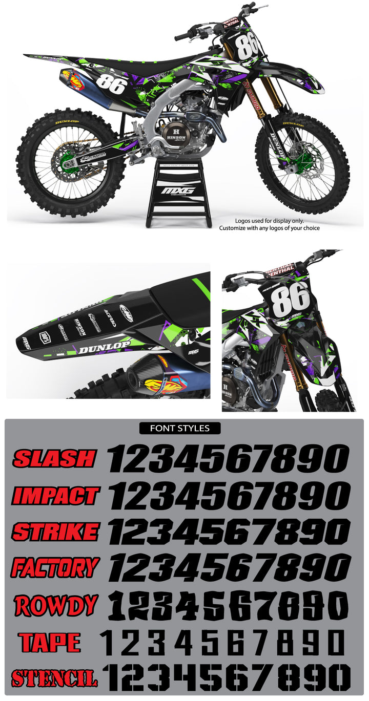 Kawasaki Frenzy Green Graphic Kit