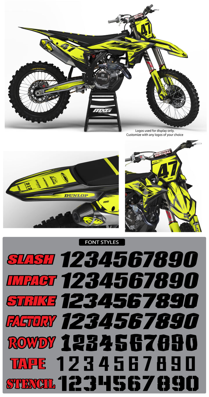 Scribble Hyper Neon Graphic Kit for KTM
