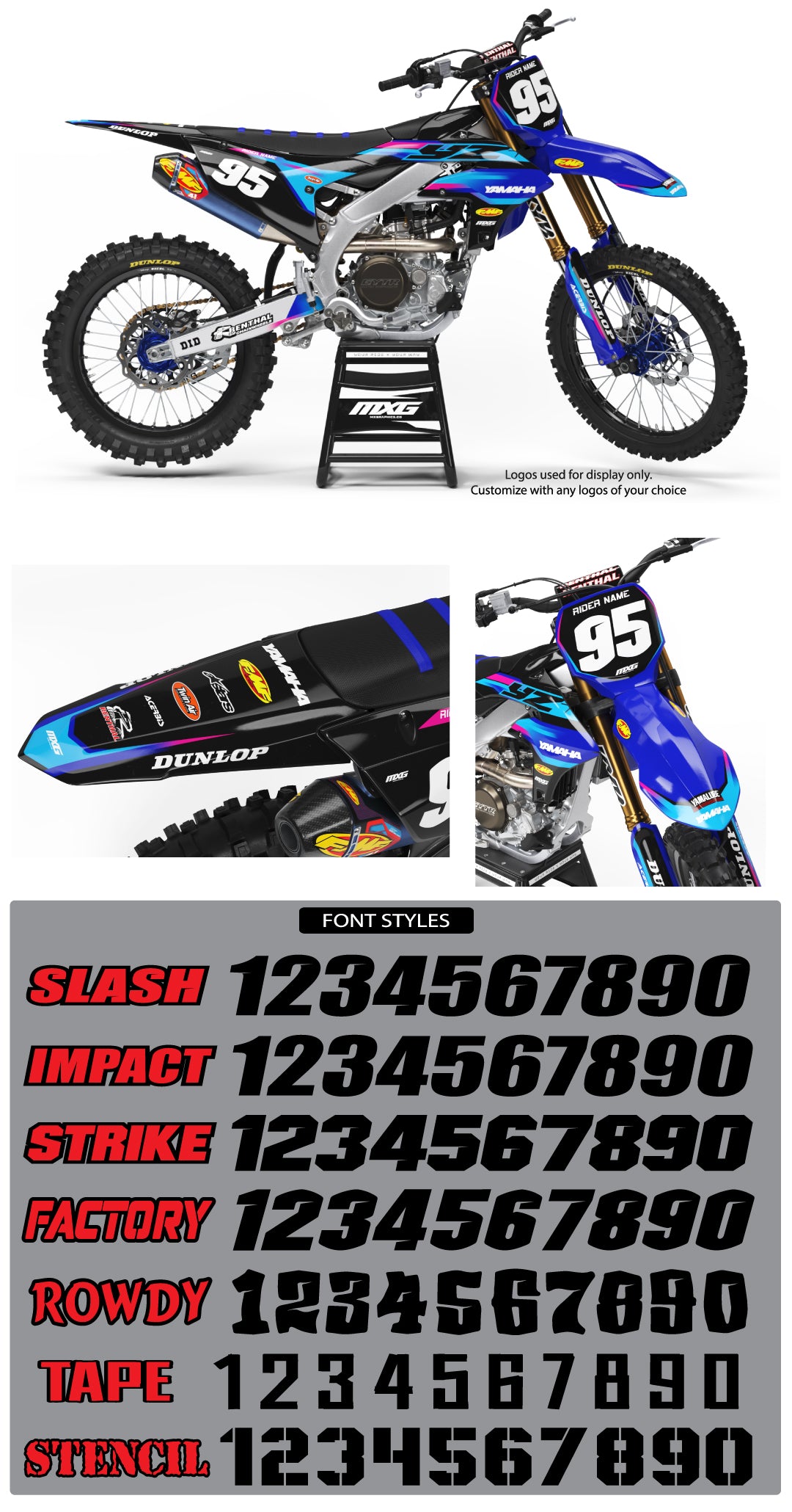 Yamaha Podium Black Graphic Kit