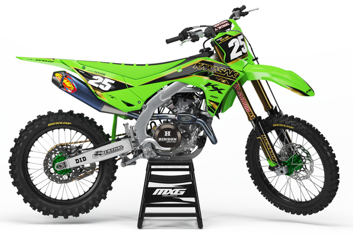 Kawasaki Elite Green Graphic Kit