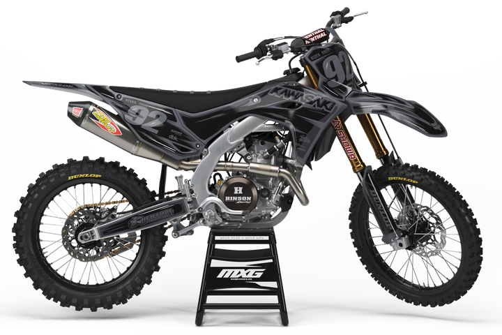 Kawasaki Scribble Black Graphic Kit