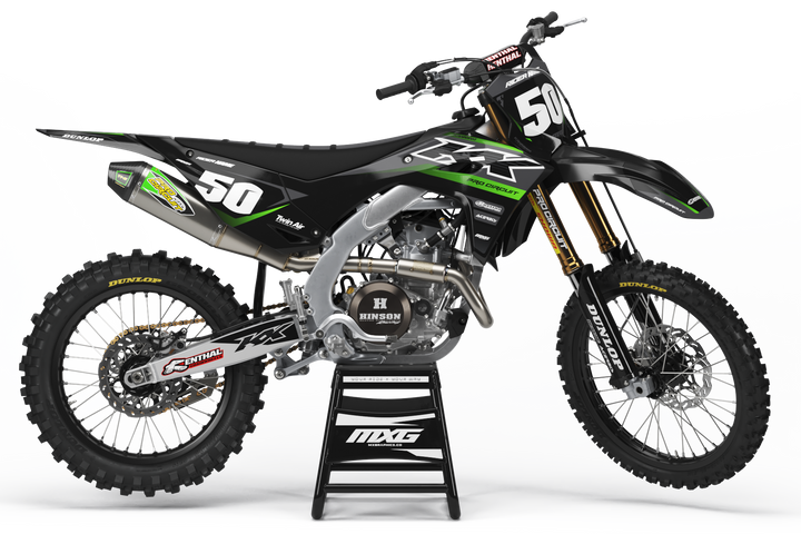 Kawasaki Race Black Graphic Kit