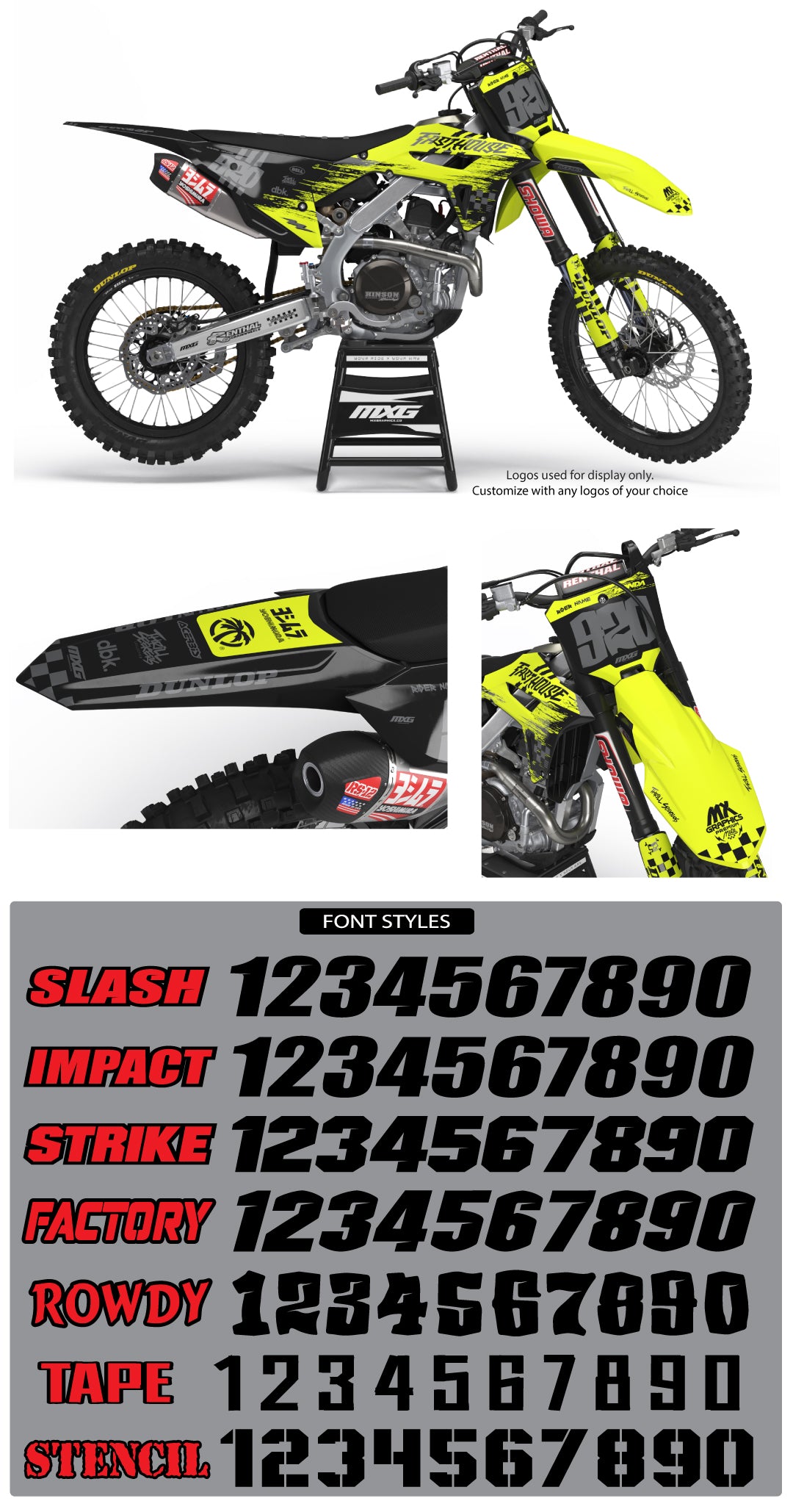 MX35 Hyper Neon Graphic Kit for Honda's