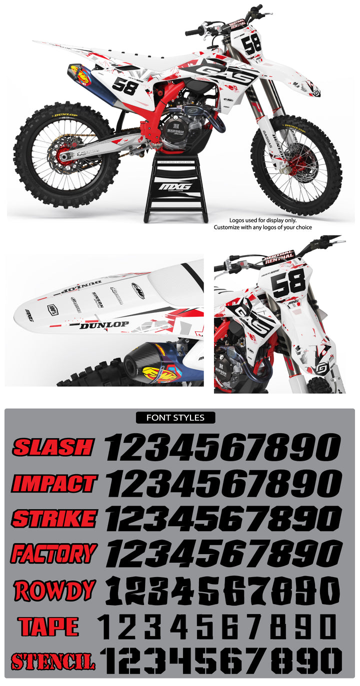 Gas Gas Frenzy White Graphic Kit