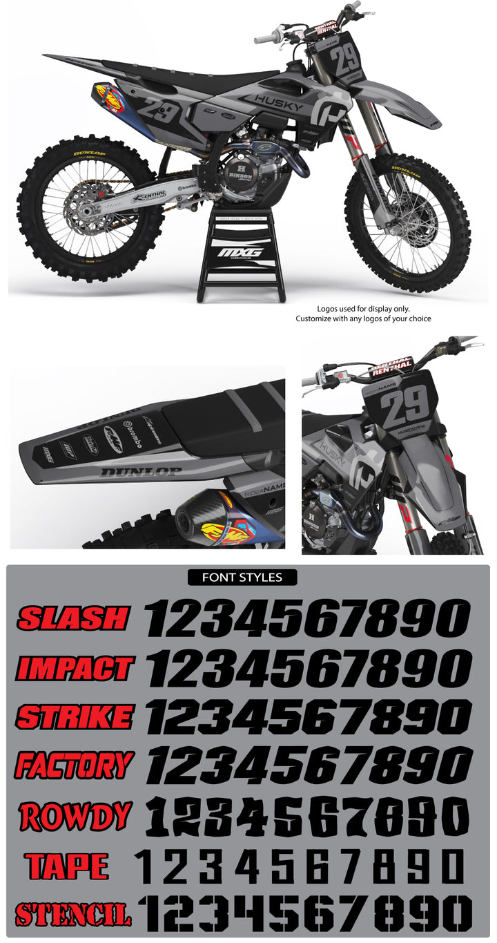 Husqvarna Race Series Grey Graphic Kit