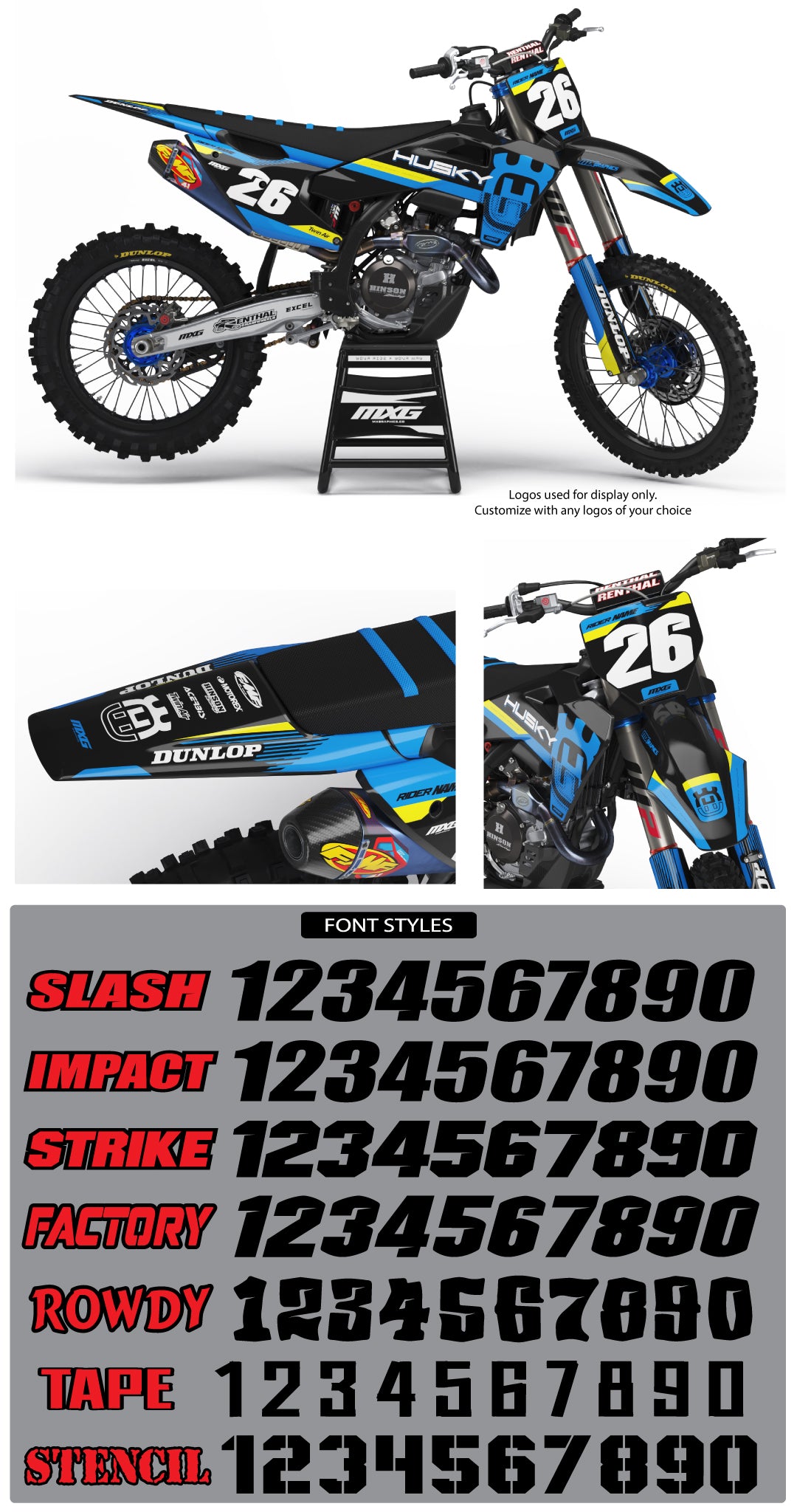 Husqvarna Racer Blue Graphic Kit
