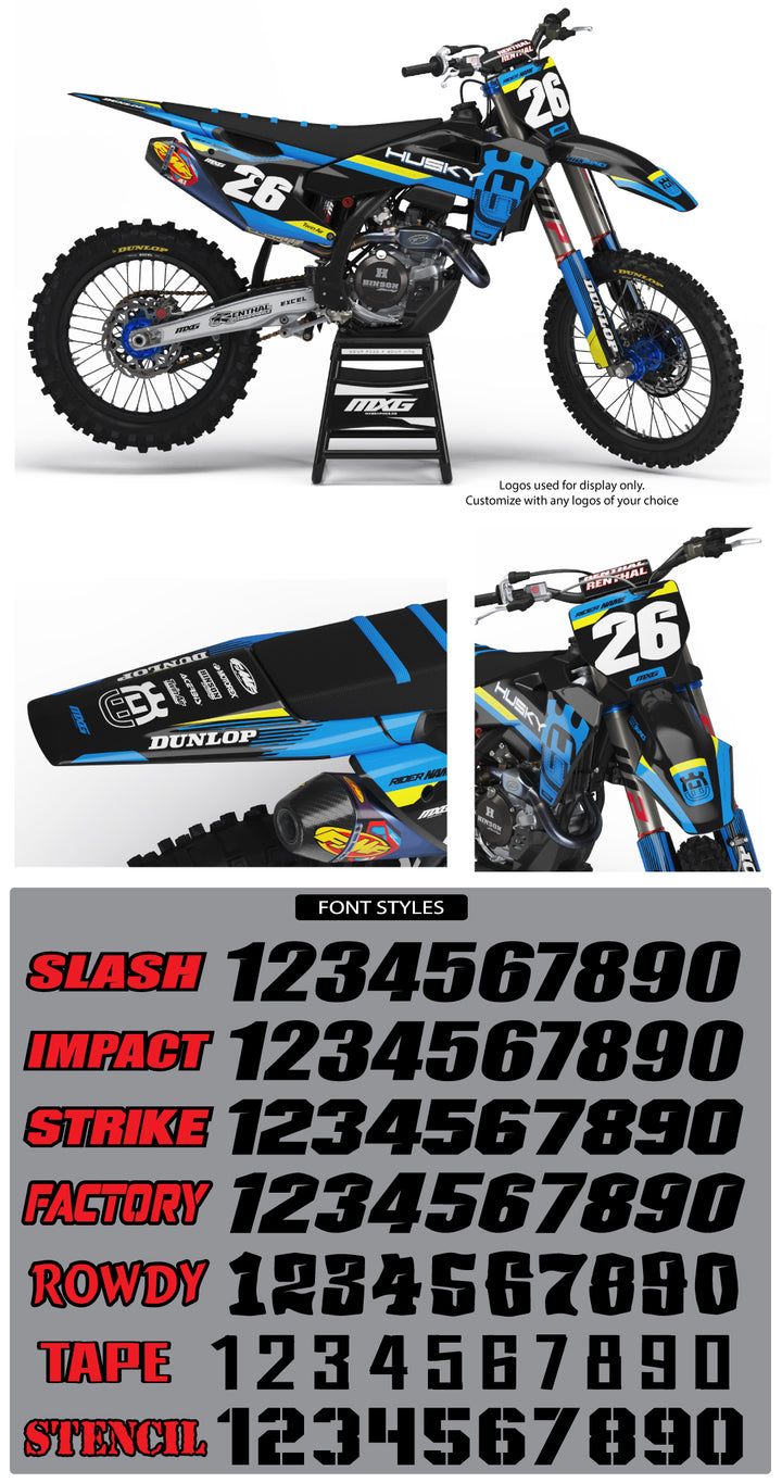 Husqvarna Racer Blue Graphic Kit