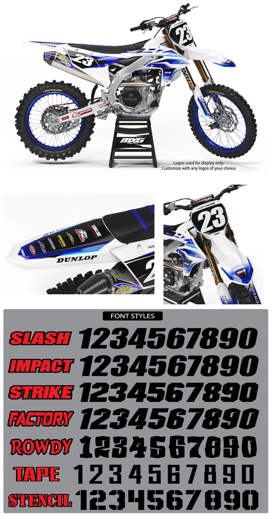 Yamaha Factory 26 White Graphic Kit