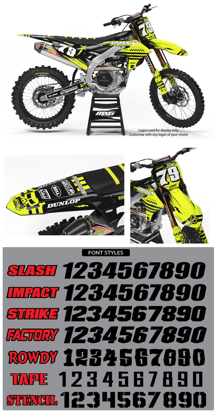 Yamaha MX35 Hyper Neon Graphic Kit