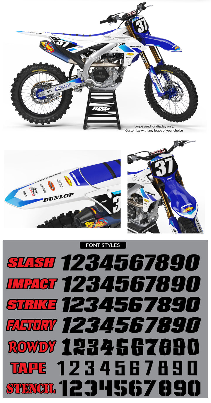 Yamaha Slant White Graphic Kit