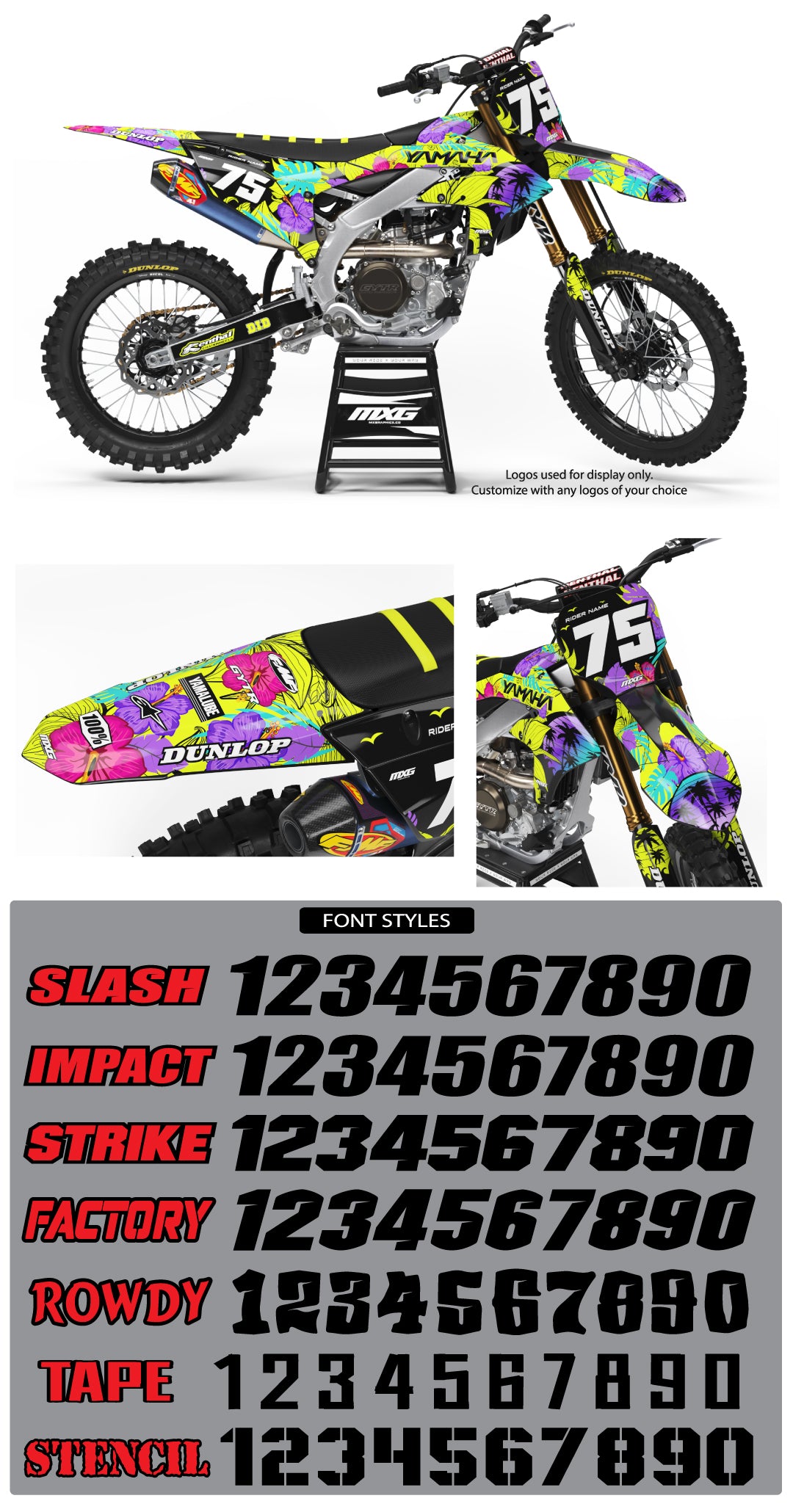 Yamaha Tropical Hyper Neon Graphic Kit