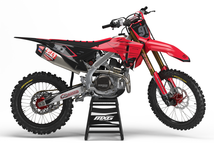 Slash Red/Black Graphic Kit for Honda's