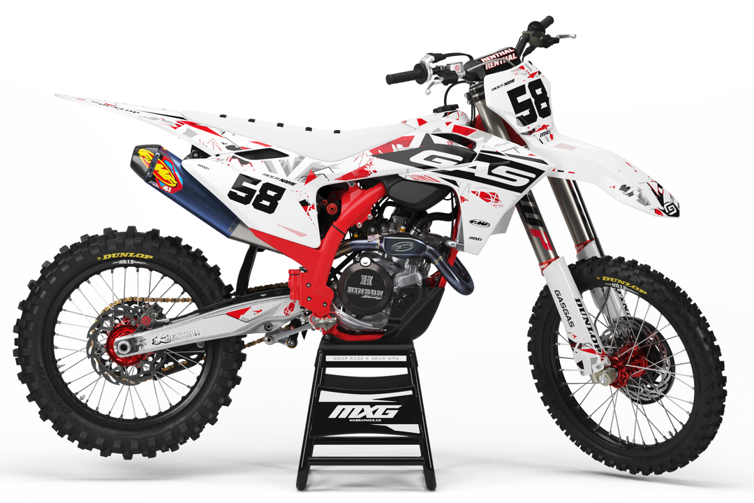 Gas Gas Frenzy White Graphic Kit