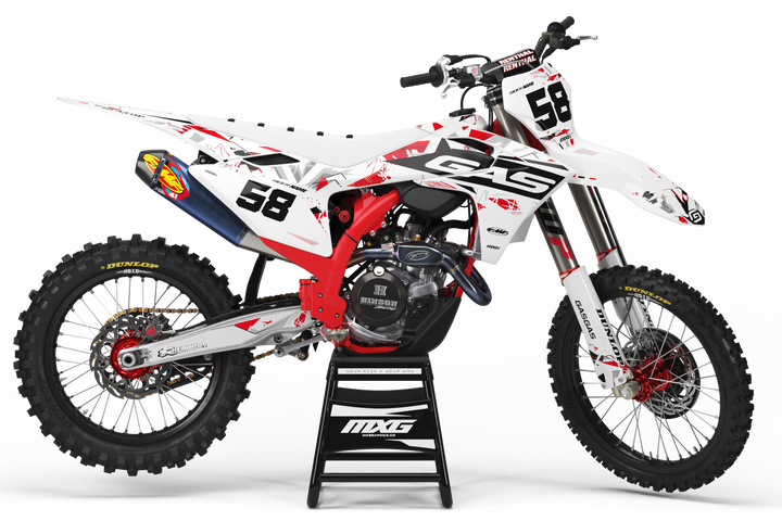 Gas Gas Frenzy White Graphic Kit