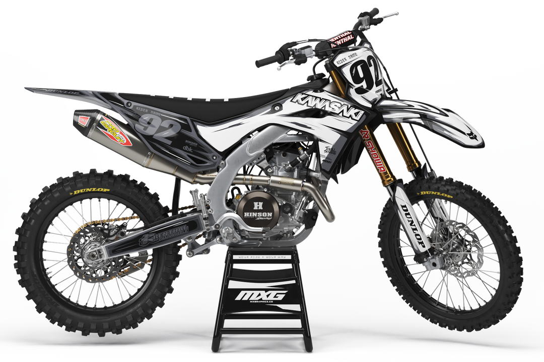 Kawasaki Scribble Black/White Graphic Kit