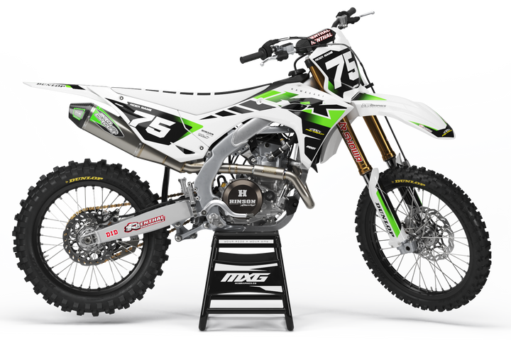 Kawasaki Alpha White Graphic Kit