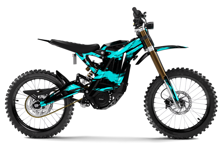 Surron Grunge Teal Graphic Kit